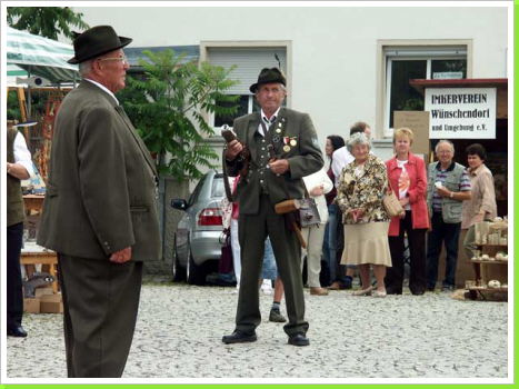 Böllerschütze in Position